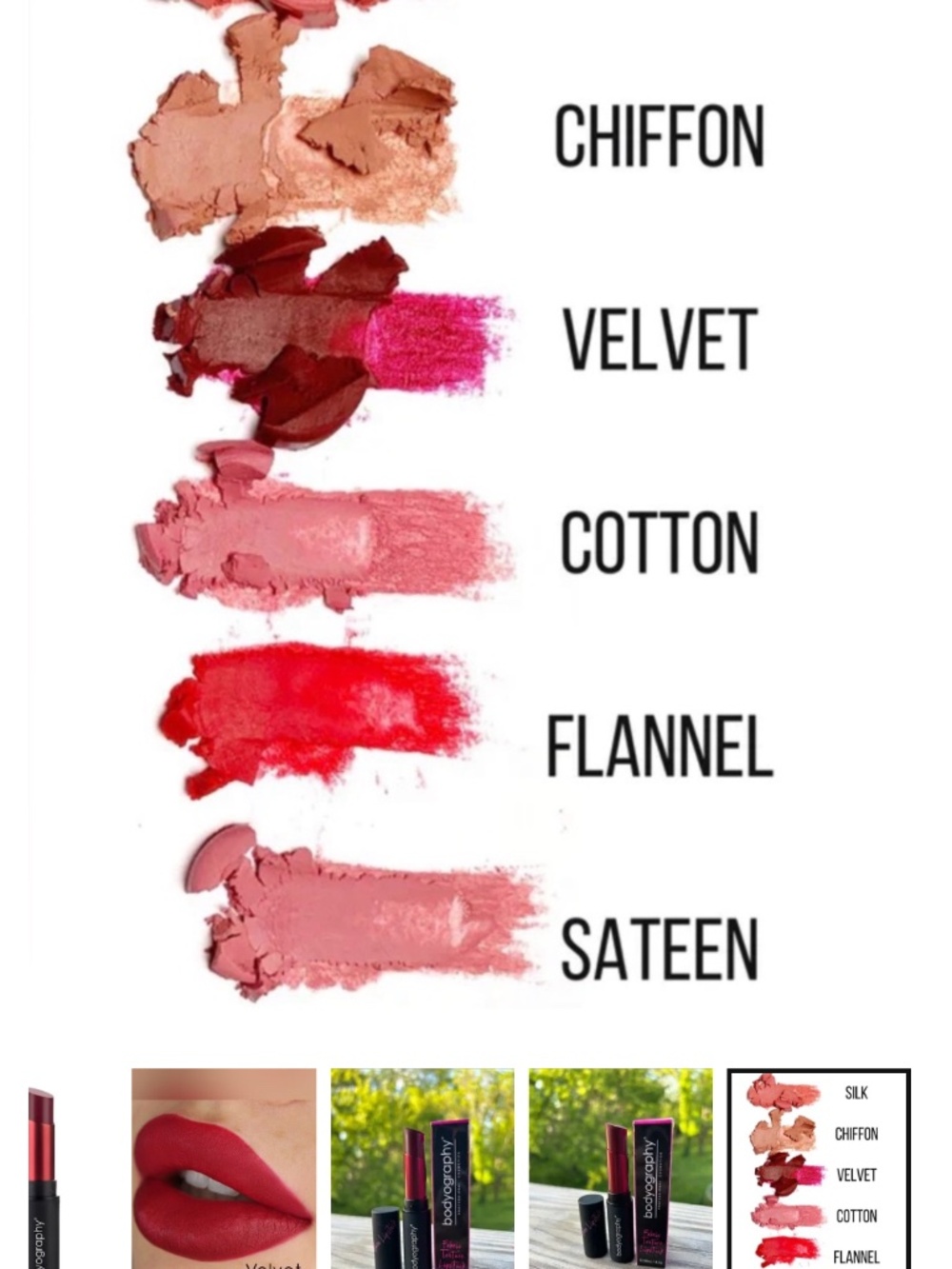 Bodyography FLANNEL Fabric Texture Lipstick - Red NEW PC - Picture 5 of 5